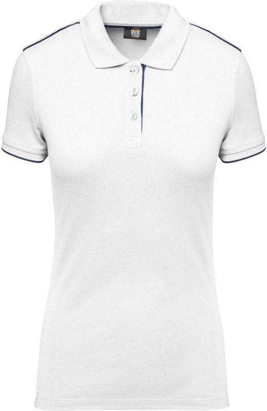 WK WK 271 Dámské pracovní piqué polo "Day-to-Day" 20.W271 white/navy