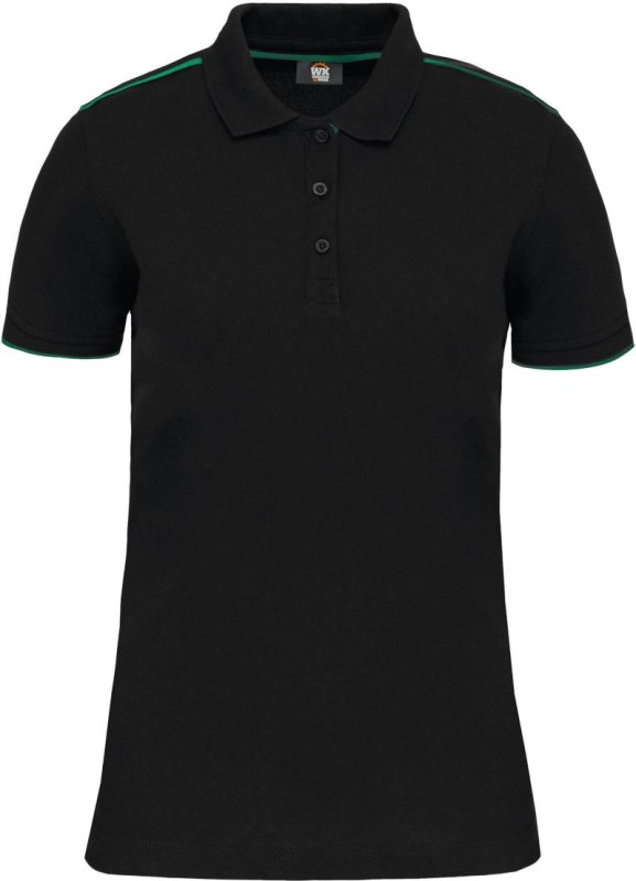 WK WK 271 Dámské pracovní piqué polo "Day-to-Day" 20.W271 black/kelly green