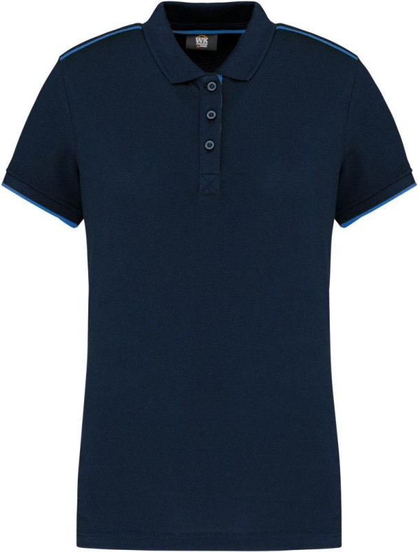 WK WK 271 Dámské pracovní piqué polo "Day-to-Day" 20.W271 navy/light royal blue