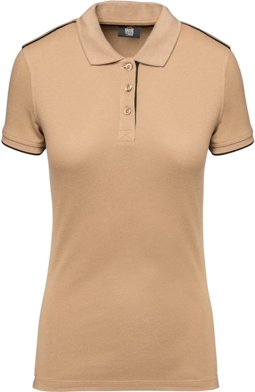 WK WK 271 Dámské pracovní piqué polo "Day-to-Day" 20.W271 camel/black