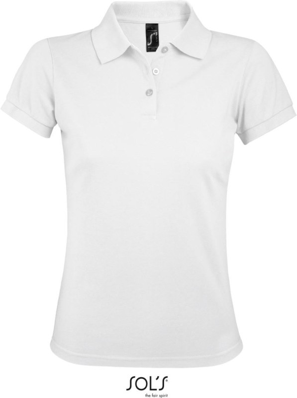 SOL´S Prime Women Dámské piqué polo z&nbsp;těžké bavlny 25.0573 white - Dámské oblečení trika