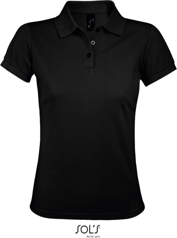 SOL´S Prime Women Dámské piqué polo z těžké bavlny 25.0573 black