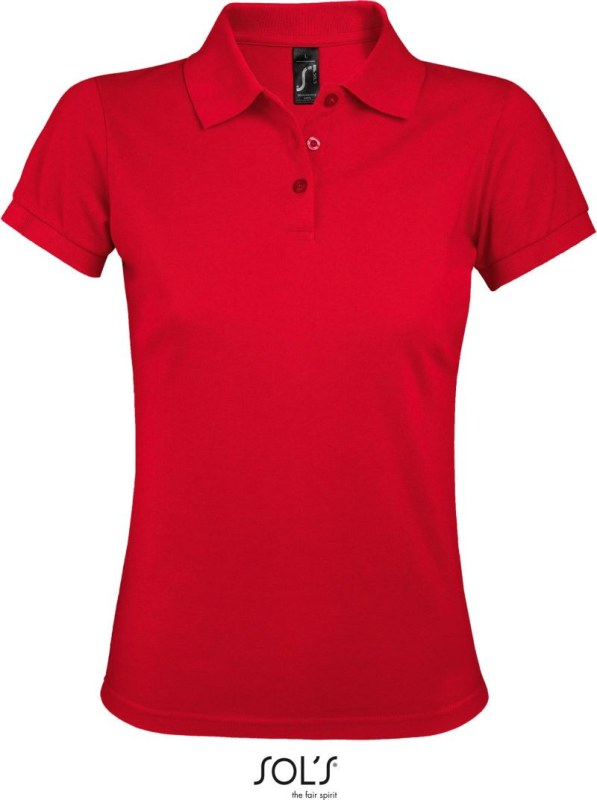 SOL´S Prime Women Dámské piqué polo z těžké bavlny 25.0573 red