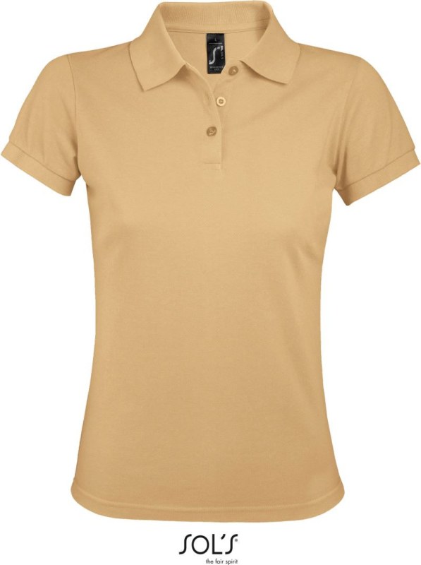 SOL´S Prime Women Dámské piqué polo z&nbsp;těžké bavlny 25.0573 sand - Dámské oblečení trika