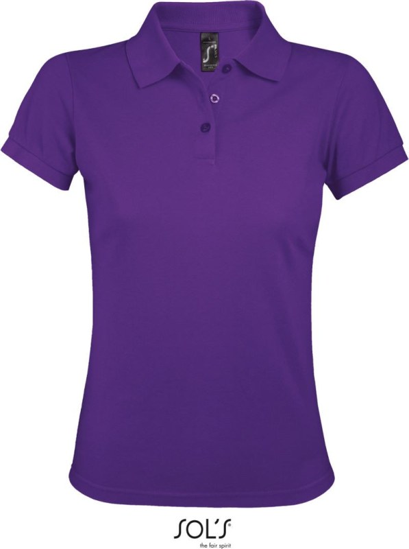SOL´S Prime Women Dámské piqué polo z těžké bavlny 25.0573 dark purple
