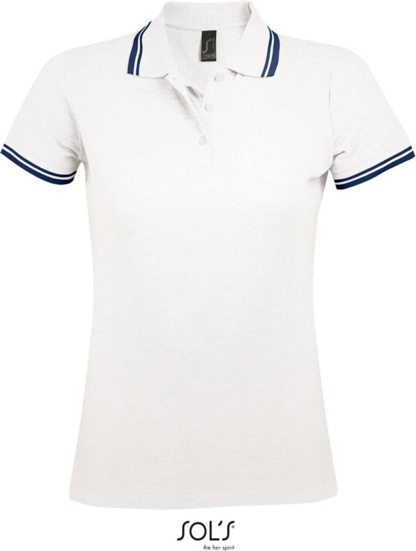 SOL´S Pasadena Women Dámské piqué polo 25.0578 white/navy
