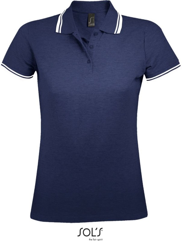 SOL´S Pasadena Women Dámské piqué polo 25.0578 french navy/white
