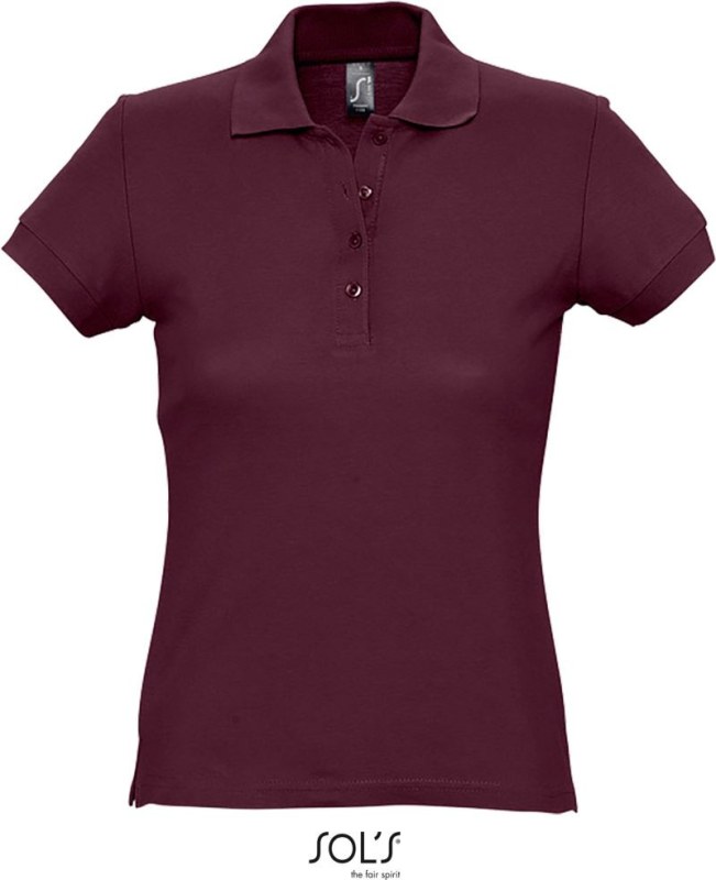 SOL´S Passion Dámské piqué polo 25.1338 burgundy