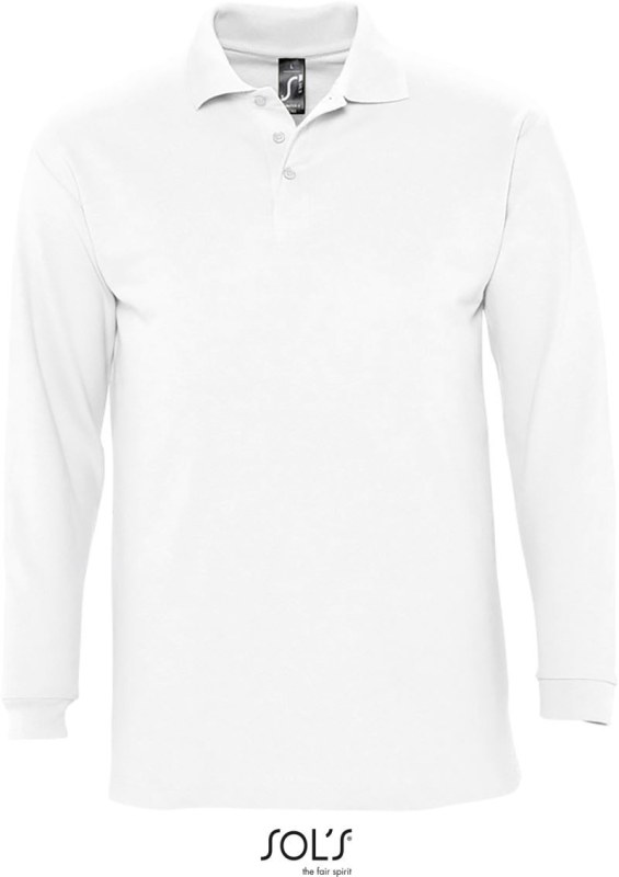 SOL´S Winter II Piqué polo s dlouhým rukávem 25.1353 white