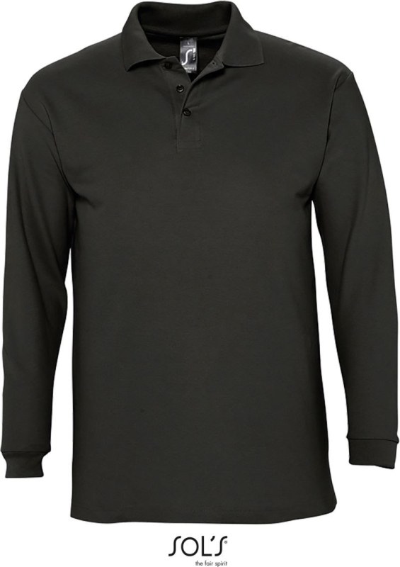 SOL´S Winter II Piqué polo s dlouhým rukávem 25.1353 black