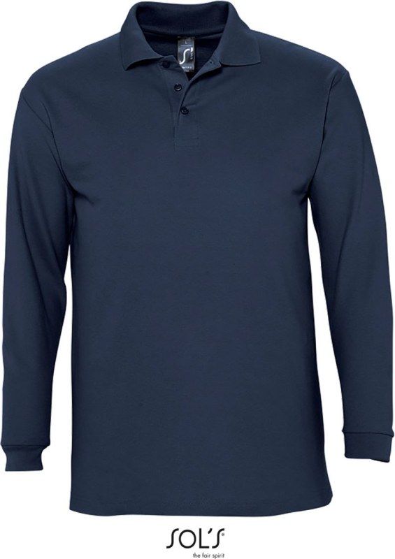 SOL´S Winter II Piqué polo s dlouhým rukávem 25.1353 navy