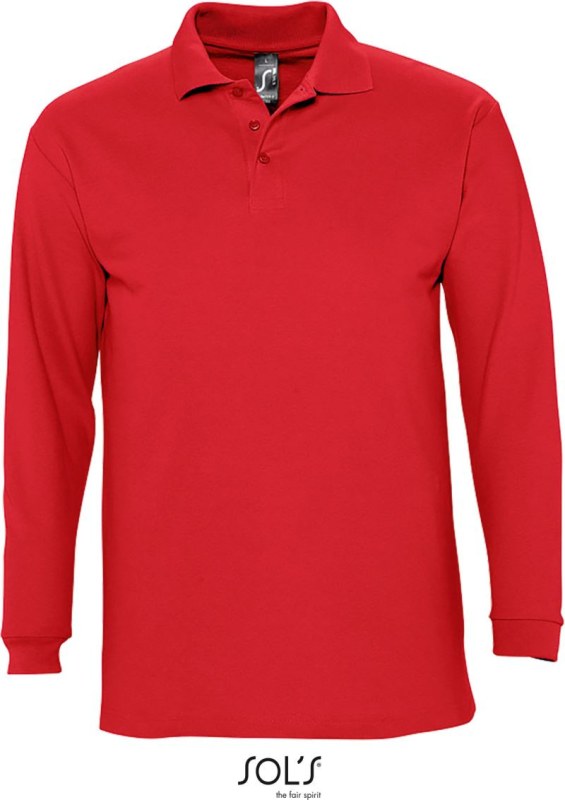 SOL´S Winter II Piqué polo s dlouhým rukávem 25.1353 red