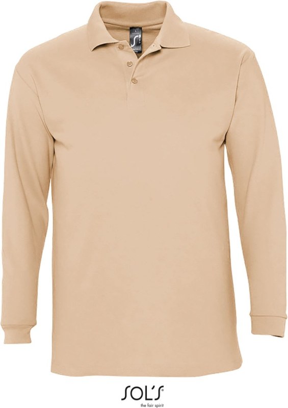 SOL´S Winter II Piqué polo s dlouhým rukávem 25.1353 sand
