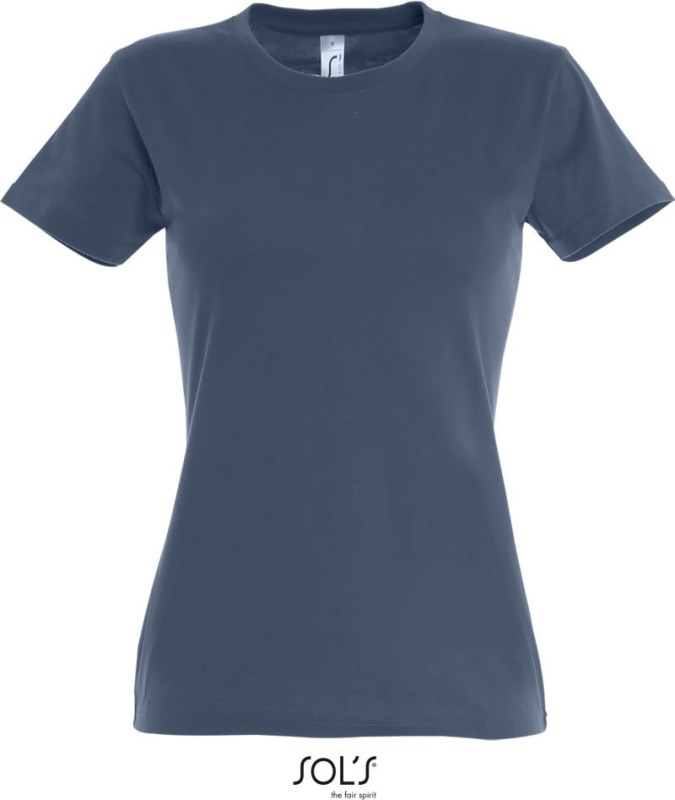 SOL´S Imperial Women Dámské tričko z těžké bavlny 25.1502 denim