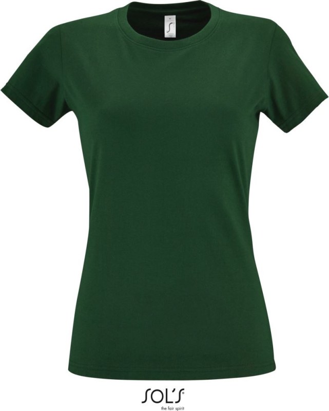 SOL´S Imperial Women Dámské tričko z těžké bavlny 25.1502 bottle green