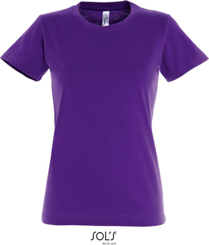 SOL´S Imperial Women Dámské tričko z&nbsp;těžké bavlny 25.1502 dark purple - Dámské oblečení trika