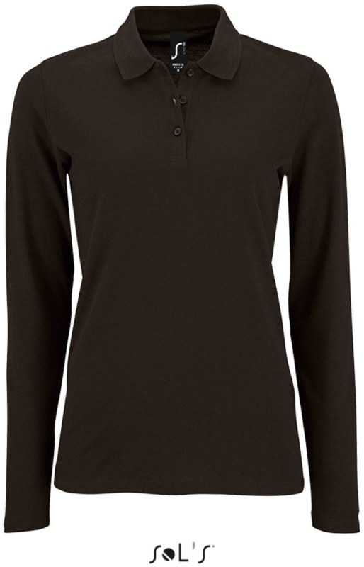 SOL´S Perfect LSL Women Dámské piqué polo s dlouhým rukávem 25.2083 black