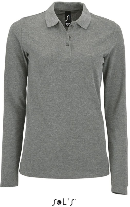 SOL´S Perfect LSL Women Dámské piqué polo s dlouhým rukávem 25.2083 grey melange