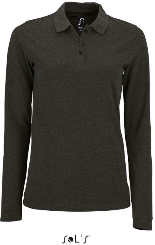 SOL´S Perfect LSL Women Dámské piqué polo s dlouhým rukávem 25.2083 charcoal melange