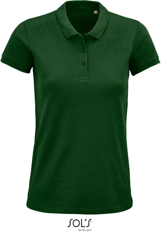 SOL´S Planet Women Dámské piqué polo z bio bavlny 25.3575 bottle green