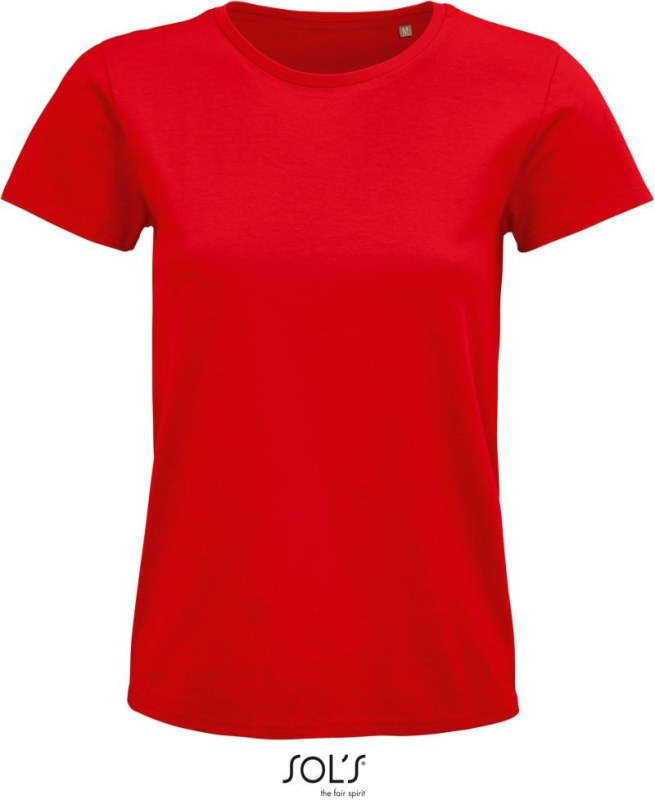 SOL´S Pioneer Women Dámské tričko z bio bavlny 25.3579 red