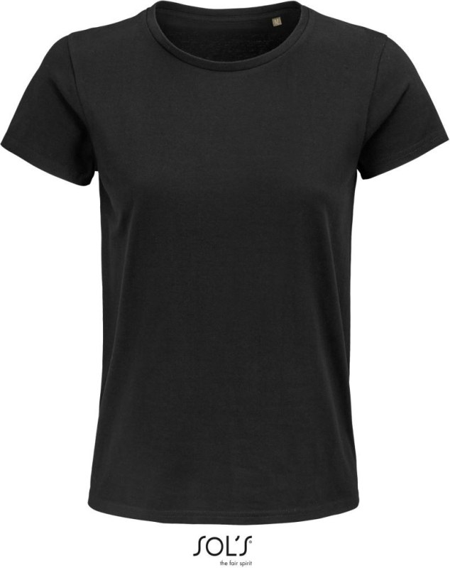 SOL´S Pioneer Women Dámské tričko z bio bavlny 25.3579 deep black