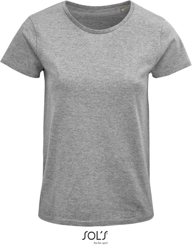 SOL´S Crusader Women Dámské tričko z bio bavlny 25.3581 grey melange