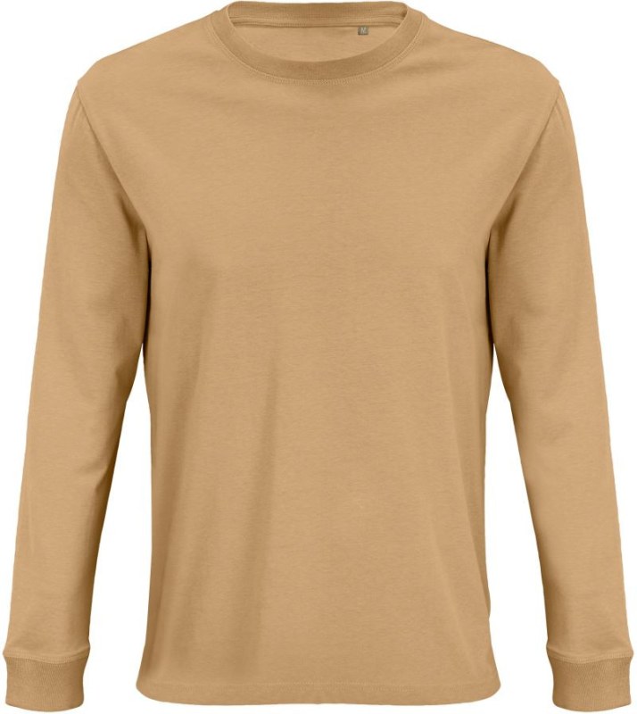 SOL´S Pioneer LSL Tričko s dlouhým rukávem z bio bavlny 25.3982 dark beige