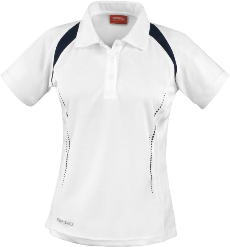 Spiro S 177F Dámské týmové piqué polo 29.177F white/navy - Dámské oblečení trika