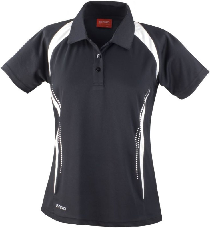 Spiro S 177F Dámské týmové piqué polo 29.177F black/white - Dámské oblečení trika