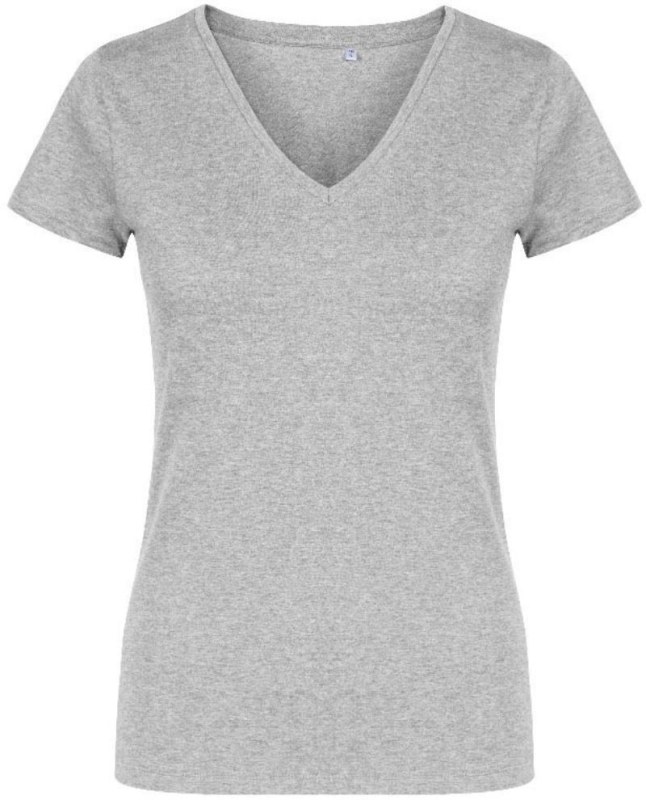 Promodoro 1525 Dámské tričko X.O s výstřihem do V 40.1525 heather grey