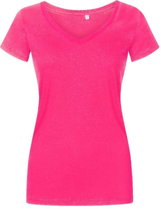 Promodoro 1525 Dámské tričko X.O s výstřihem do V 40.1525 bright rose