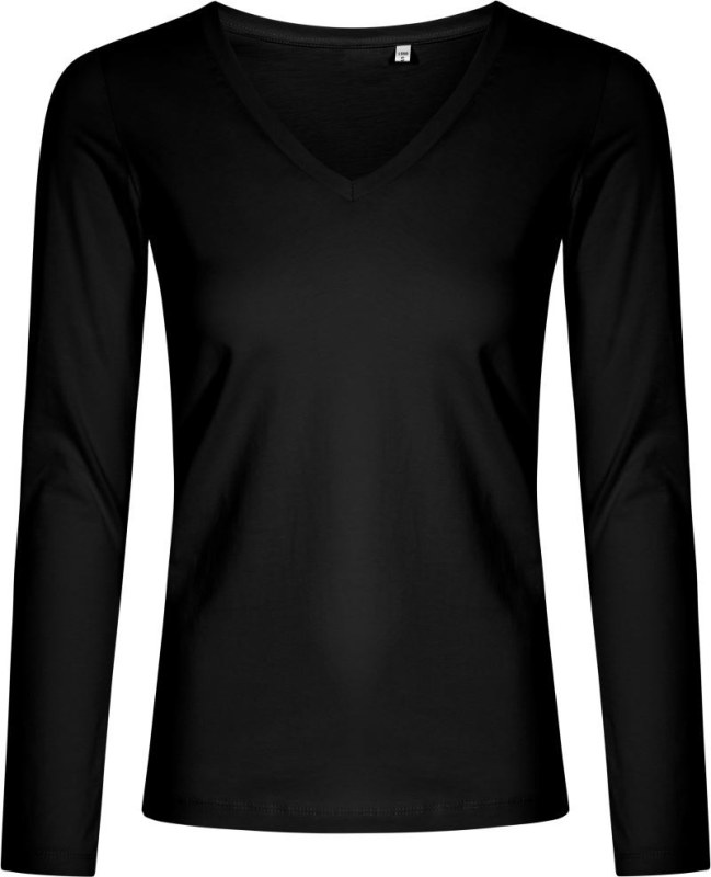 Promodoro 1560 Dámské tričko do V s dl. rukávem - X.O 40.1560 black