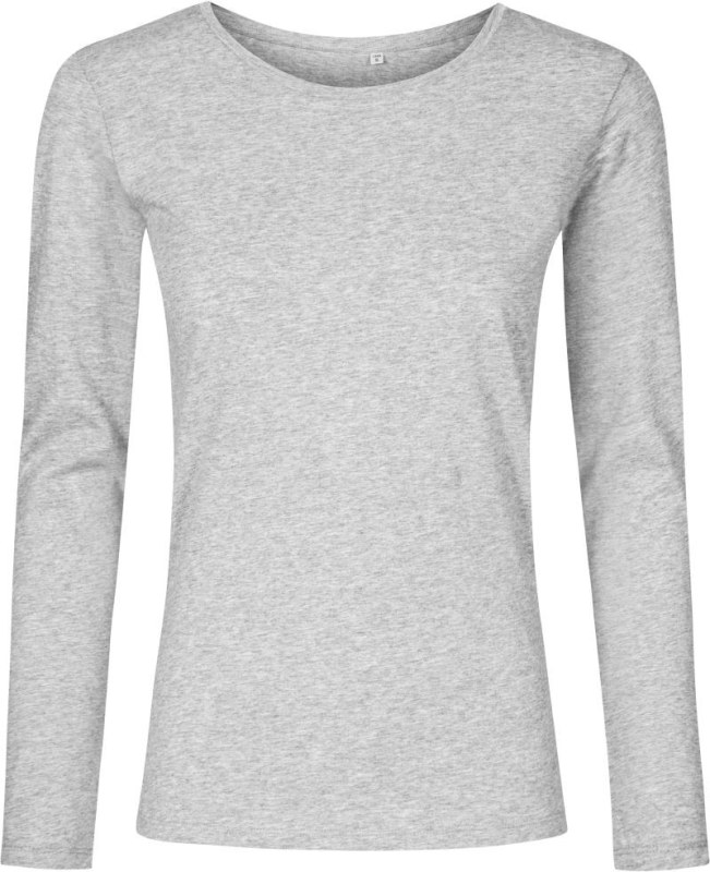 Promodoro 1565 Dámské tričko s dlouhým rukávem - X.O 40.1565 heather grey