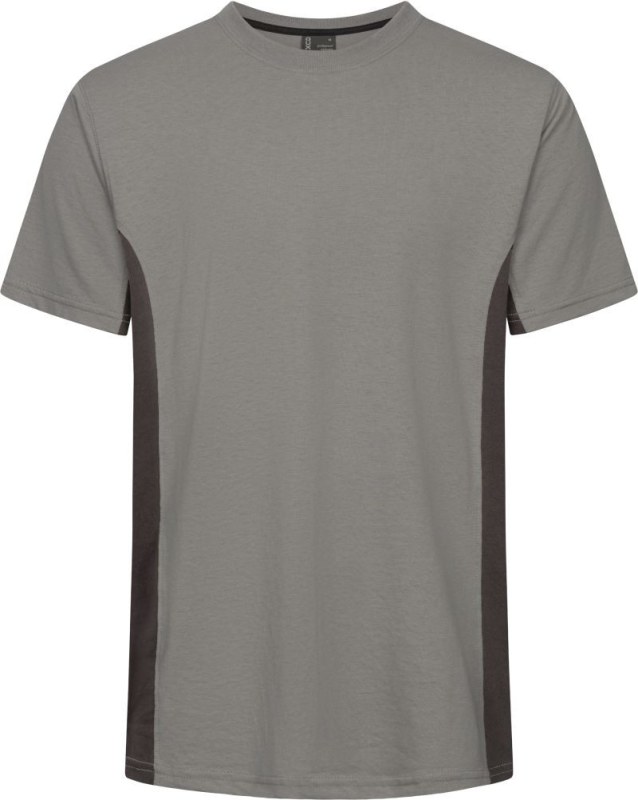 Promodoro 3590 Unisex kontrastní pracovní tričko - EXCD 40.3590 new light grey/charcoal
