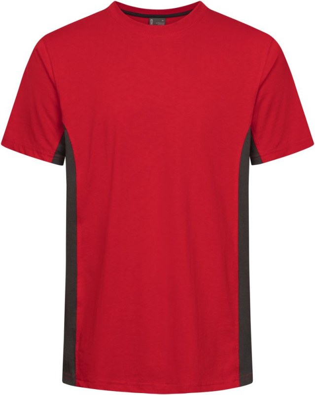 Promodoro 3590 Unisex kontrastní pracovní tričko - EXCD 40.3590 fire red/charcoal