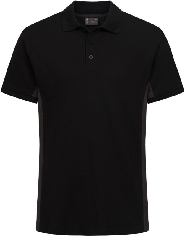 Promodoro 4590 Unisex kontrastní pracovní polo - EXCD 40.4590 black/charcoal