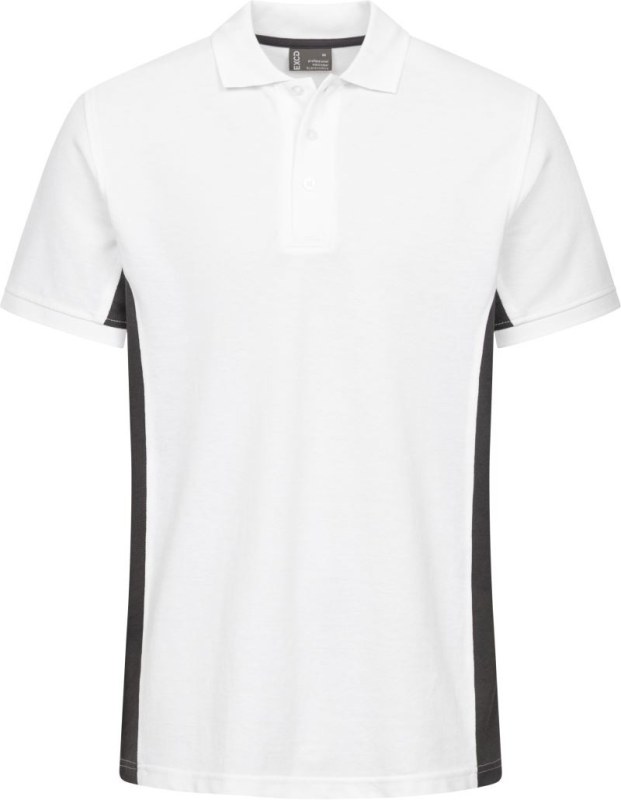 Promodoro 4590 Unisex kontrastní pracovní polo - EXCD 40.4590 white/charcoal