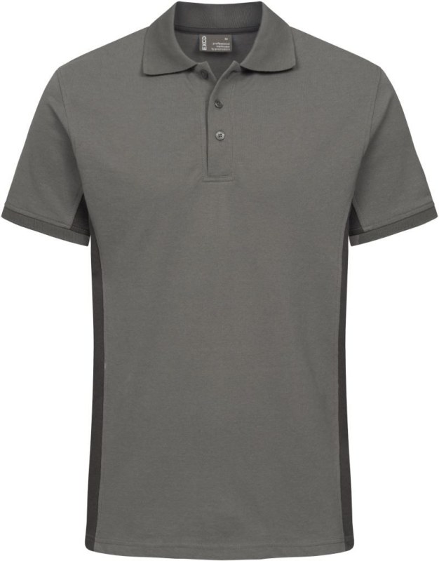 Promodoro 4590 Unisex kontrastní pracovní polo - EXCD 40.4590 steel grey/charcoal