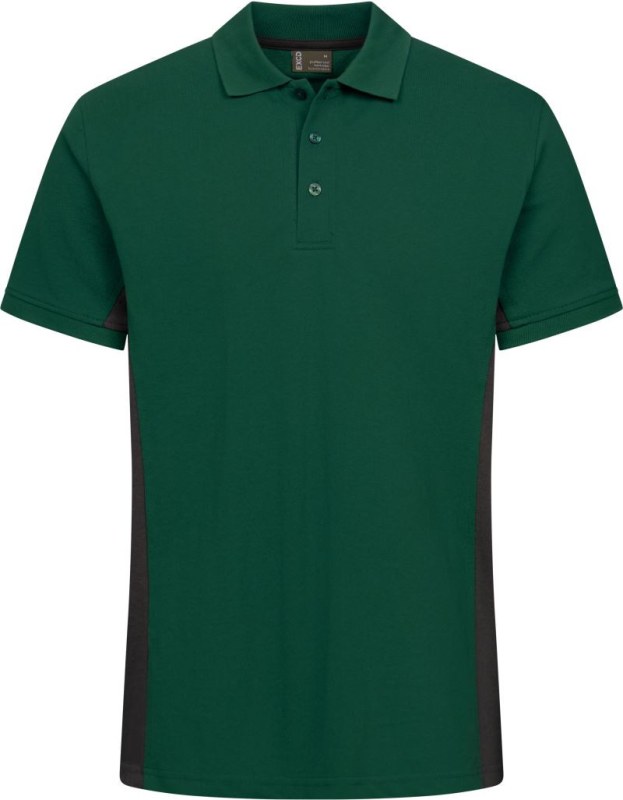 Promodoro 4590 Unisex kontrastní pracovní polo - EXCD 40.4590 forest/charcoal