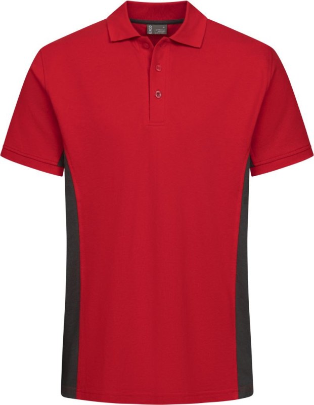 Promodoro 4590 Unisex kontrastní pracovní polo - EXCD 40.4590 fire red/charcoal