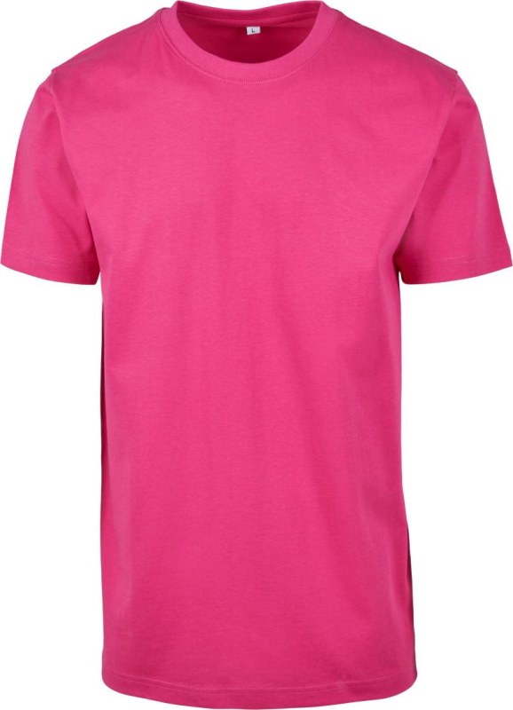 Build your Brand BY 004 Tričko z&nbsp;těžké bavlny 56.0004 hibiscus pink - Dámské oblečení trika