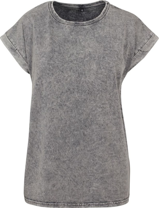 Build your Brand BY 053 Dámské tričko "Acid Wash" 56.0053 grey black