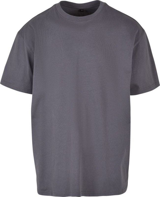 Build your Brand BY 102 Oversize tričko z těžké bavlny 56.0102 dark grey
