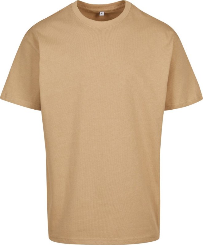 Build your Brand BY 102 Oversize tričko z těžké bavlny 56.0102 union beige
