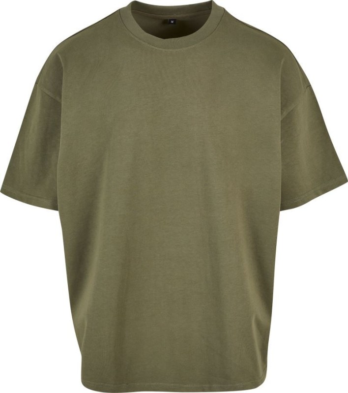 Build your Brand BY 163 Oversize tričko z tězké bavlny 56.0163 olive