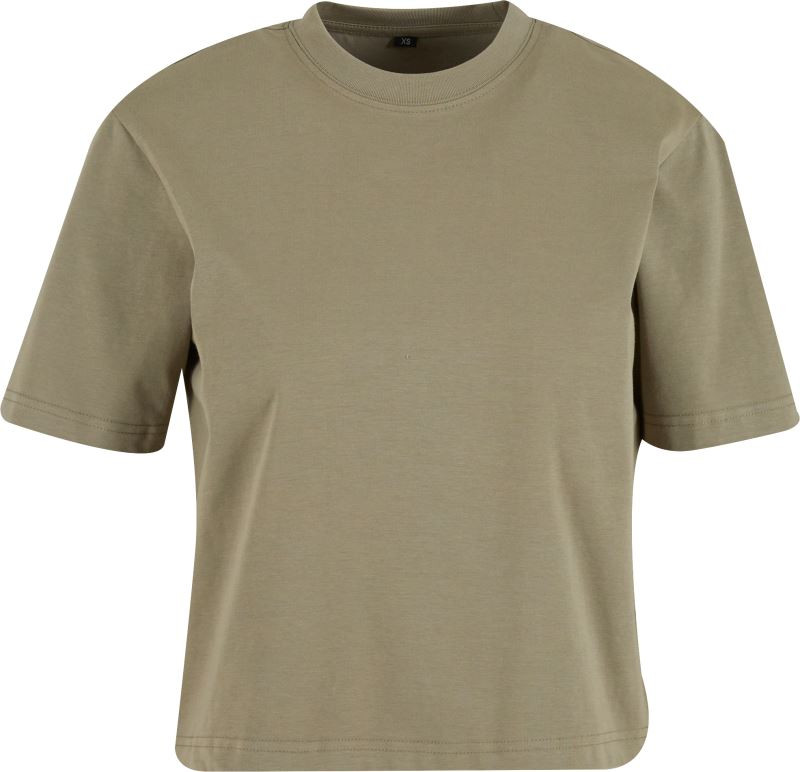 Build your Brand BY 369 Dámské těžké tričko Sorona® 56.0369 pale olive - Dámské oblečení trika