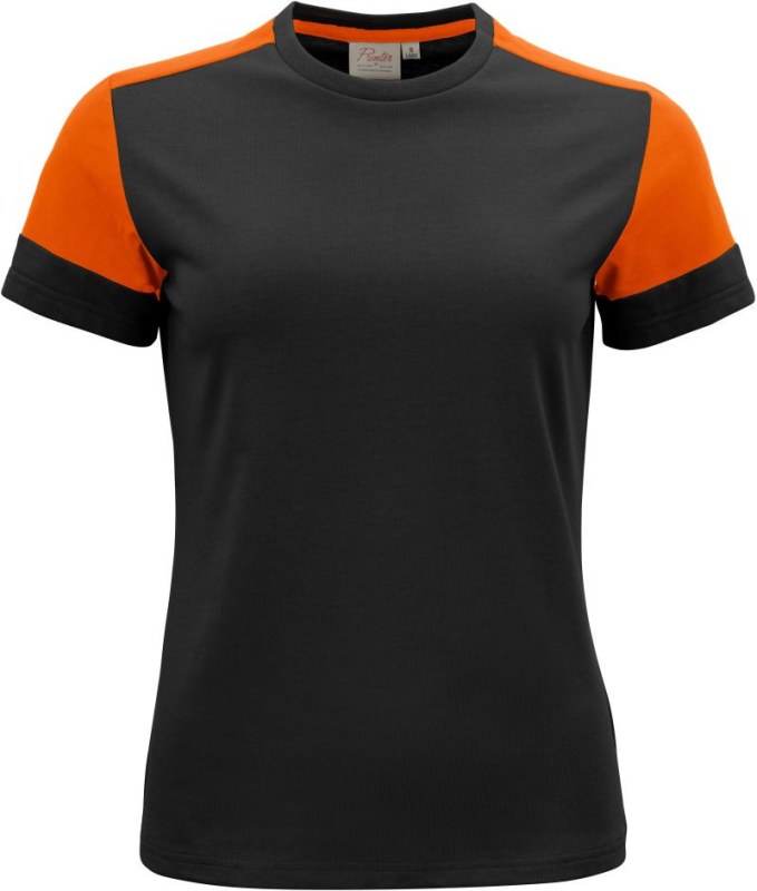 Printer Prime T Women Dámské tričko z těžké bavlny 61.4031 black/orange