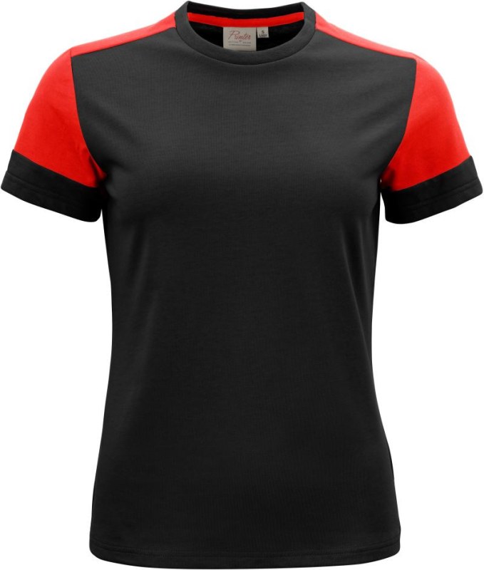 Printer Prime T Women Dámské tričko z těžké bavlny 61.4031 black/red