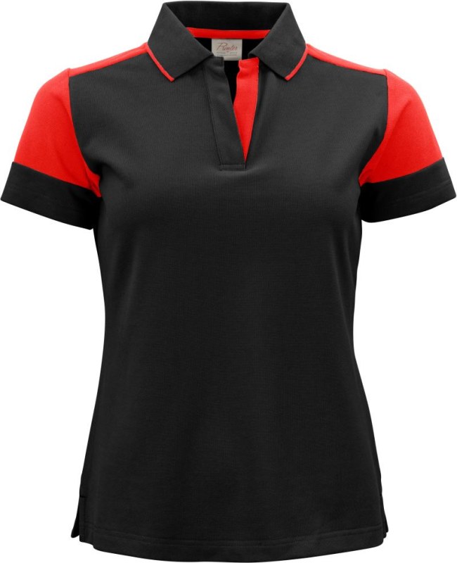 Printer Prime Polo Women Dámské piqué polo z těžké bavlny 61.5025 black/red
